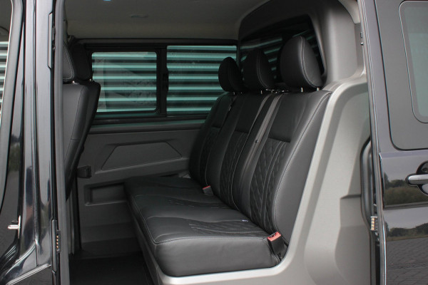 Volkswagen Transporter 2.0 TDI L2H1 150PK BULLI DC DUBBEL CABINE / JB-EDITION / FULL OPTIONS / LEDER BEKLEDING / FULL BLACK /APPLE