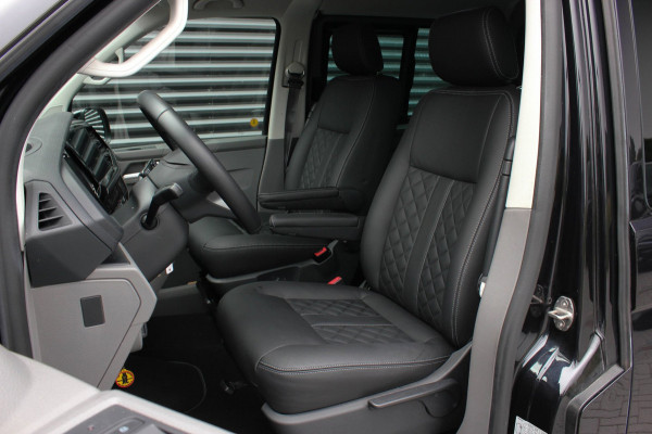 Volkswagen Transporter 2.0 TDI L2H1 150PK BULLI DC DUBBEL CABINE / JB-EDITION / FULL OPTIONS / LEDER BEKLEDING / FULL BLACK/ APPLE