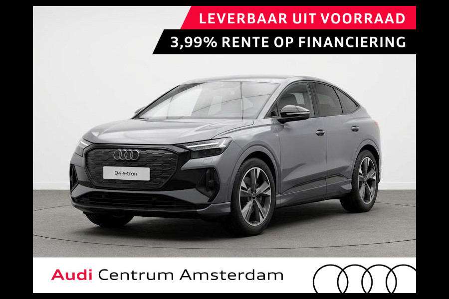Audi Q4 Sportback e-tron S edition 63 kWh 204 pk | Techniekpakket plus | Optiekpakket zwart-glanzend | S line leder-kunstleder zwart |