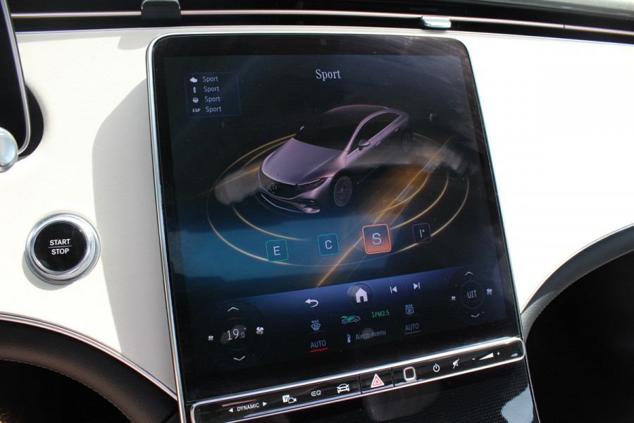 Mercedes-Benz EQS 450+ AMG Line 108 kWh / SoH 95,9% / Achterasbesturing / Panoramadak / Head-up / 360Camera / Luchtvering / Burmester / 20'' / Stoelventilatie / Stoel+Stuurverwarming / Dodehoek / DAB / ACC