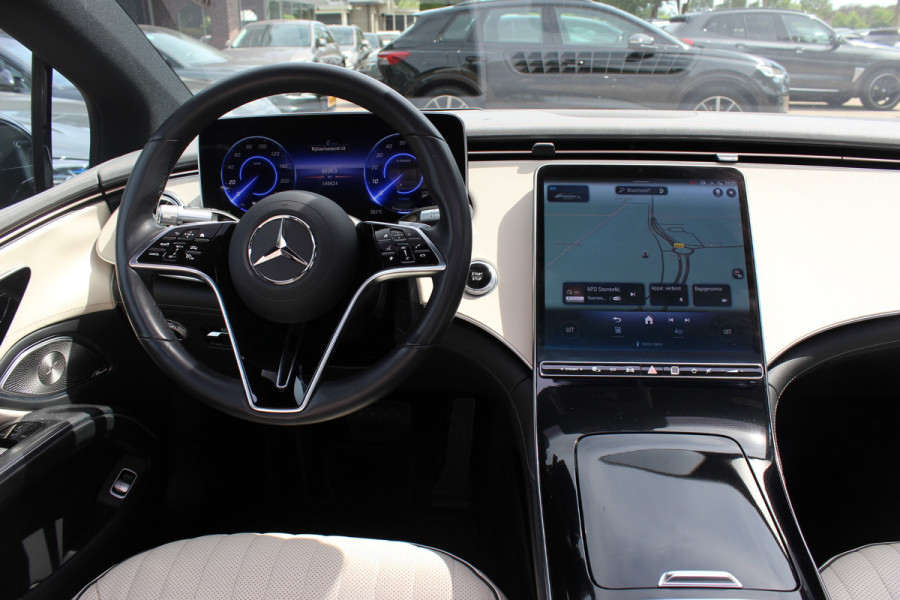 Mercedes-Benz EQS 450+ AMG Line 108 kWh / SoH 95,9% / Achterasbesturing / Panoramadak / Head-up / 360Camera / Luchtvering / Burmester / 20'' / Stoelventilatie / Stoel+Stuurverwarming / Dodehoek / DAB / ACC