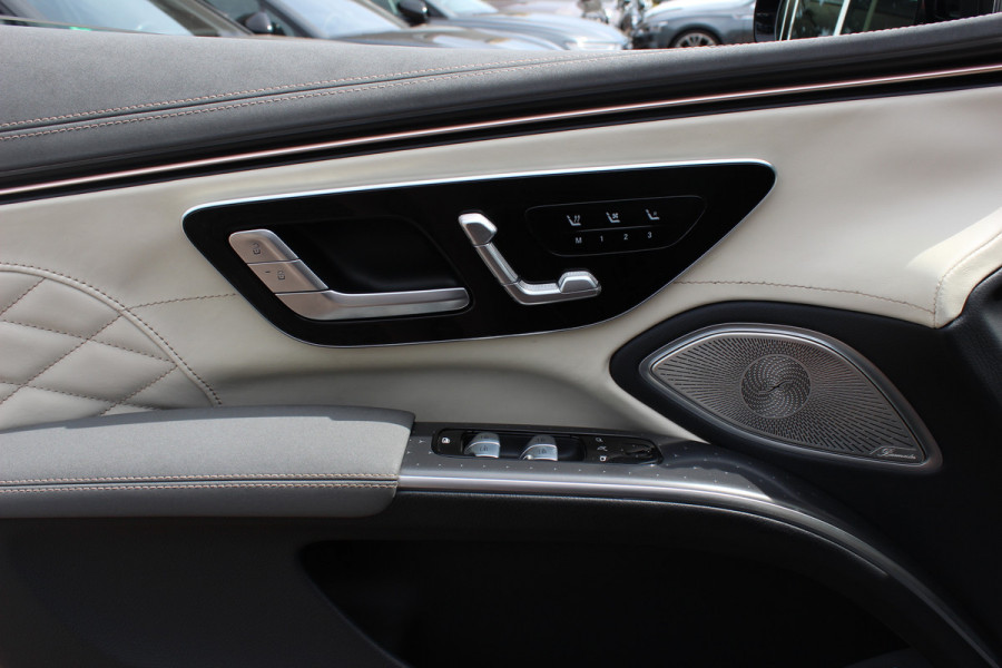 Mercedes-Benz EQS 450+ AMG Line 108 kWh / SoH 95,9% / Achterasbesturing / Panoramadak / Head-up / 360Camera / Luchtvering / Burmester / 20'' / Stoelventilatie / Stoel+Stuurverwarming / Dodehoek / DAB / ACC