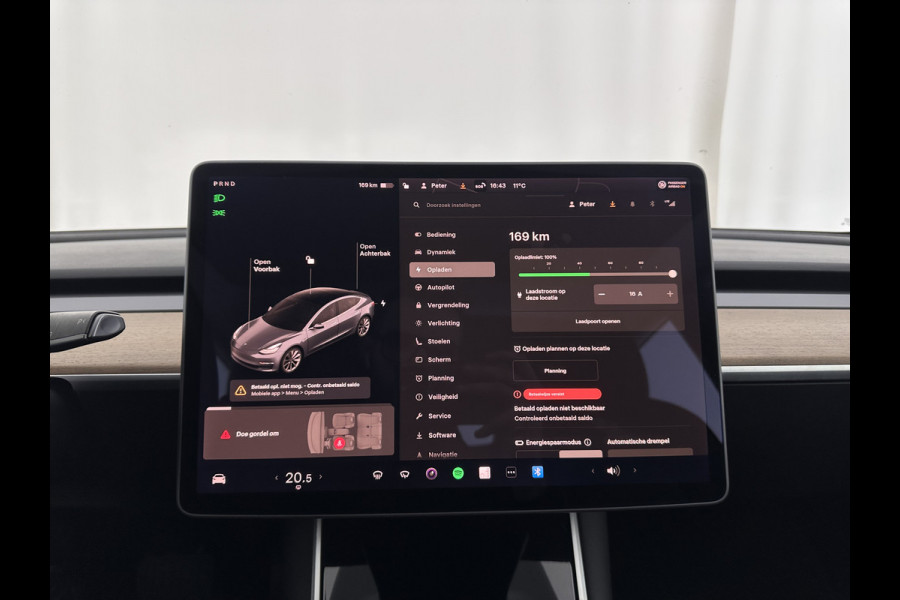Tesla Model 3 Standard RWD Plus 60 kWh [ 3-Fase ]{SOH-98%} (INCL-BTW) Aut. *PANO | AUTOPILOT | LEATHER | KEYLESS | FULL-LED | MEMORY-PACK | TOPVIEW | DAB | CARPLAY | DIGI-COCKPIT | LANE-ASSIST | COMFORTSEATS | 19"ALU*