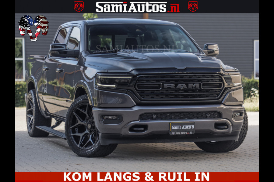 Dodge Ram LIMITED NIGHT 5.7 V8 402PK | HUD | 4PL WHEELS | LUCHTVERING |OPEN UILAAT KLEP | BOM VOL | GRANITE CRYSTAL | DC | CREW CAB | DUBBELE CABINE | 5 PERSOONS GRIJSKENTEKEN | EERSTE EIGENAAR | TOP STAAT 44000 KM |