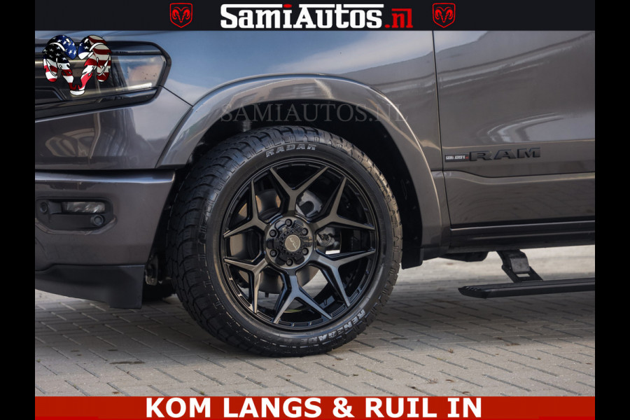 Dodge Ram LIMITED NIGHT 5.7 V8 402PK | HUD | 4PL WHEELS | LUCHTVERING |OPEN UILAAT KLEP | BOM VOL | GRANITE CRYSTAL | DC | CREW CAB | DUBBELE CABINE | 5 PERSOONS GRIJSKENTEKEN | EERSTE EIGENAAR | TOP STAAT 44000 KM |