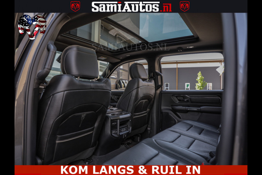 Dodge Ram LIMITED NIGHT 5.7 V8 402PK | HUD | 4PL WHEELS | LUCHTVERING |OPEN UILAAT KLEP | BOM VOL | GRANITE CRYSTAL | DC | CREW CAB | DUBBELE CABINE | 5 PERSOONS GRIJSKENTEKEN | EERSTE EIGENAAR | TOP STAAT 44000 KM |