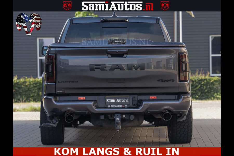 Dodge Ram LIMITED NIGHT 5.7 V8 402PK | HUD | 4PL WHEELS | LUCHTVERING |OPEN UILAAT KLEP | BOM VOL | GRANITE CRYSTAL | DC | CREW CAB | DUBBELE CABINE | 5 PERSOONS GRIJSKENTEKEN | EERSTE EIGENAAR | TOP STAAT 44000 KM |