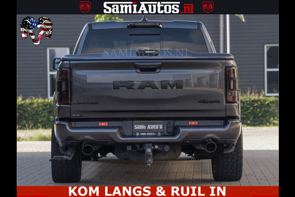 Dodge Ram LIMITED NIGHT 5.7 V8 402PK | HUD | 4PL WHEELS | LUCHTVERING |OPEN UILAAT KLEP | BOM VOL | GRANITE CRYSTAL | DC | CREW CAB | DUBBELE CABINE | 5 PERSOONS GRIJSKENTEKEN | EERSTE EIGENAAR | TOP STAAT 44000 KM |