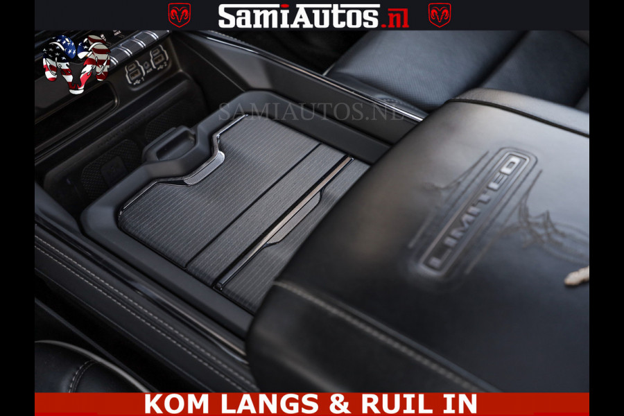 Dodge Ram LIMITED NIGHT 5.7 V8 402PK | HUD | 4PL WHEELS | LUCHTVERING |OPEN UILAAT KLEP | BOM VOL | GRANITE CRYSTAL | DC | CREW CAB | DUBBELE CABINE | 5 PERSOONS GRIJSKENTEKEN | EERSTE EIGENAAR | TOP STAAT 44000 KM |