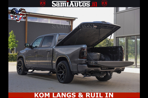 Dodge Ram LIMITED NIGHT 5.7 V8 402PK | HUD | 4PL WHEELS | LUCHTVERING |OPEN UILAAT KLEP | BOM VOL | GRANITE CRYSTAL | DC | CREW CAB | DUBBELE CABINE | 5 PERSOONS GRIJSKENTEKEN | EERSTE EIGENAAR | TOP STAAT 44000 KM |