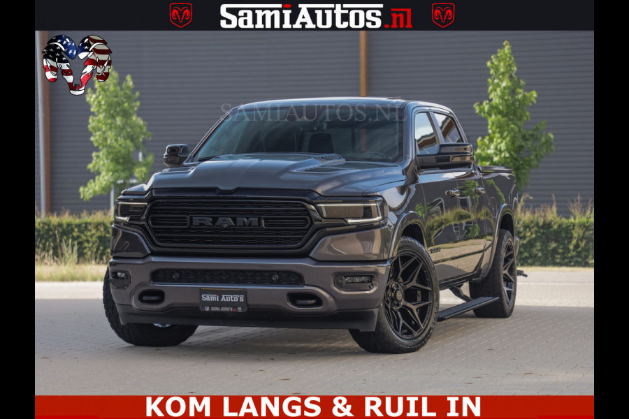 Dodge Ram LIMITED NIGHT 5.7 V8 402PK | HUD | 4PL WHEELS | LUCHTVERING |OPEN UILAAT KLEP | BOM VOL | GRANITE CRYSTAL | DC | CREW CAB | DUBBELE CABINE | 5 PERSOONS GRIJSKENTEKEN | EERSTE EIGENAAR | TOP STAAT 44000 KM |