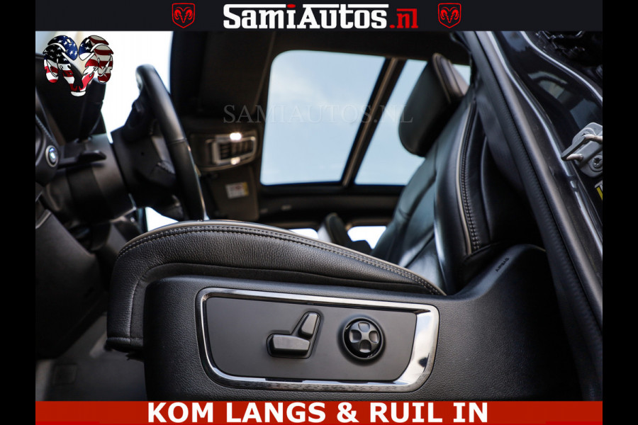 Dodge Ram LIMITED NIGHT 5.7 V8 402PK | HUD | 4PL WHEELS | LUCHTVERING |OPEN UILAAT KLEP | BOM VOL | GRANITE CRYSTAL | DC | CREW CAB | DUBBELE CABINE | 5 PERSOONS GRIJSKENTEKEN | EERSTE EIGENAAR | TOP STAAT 44000 KM |