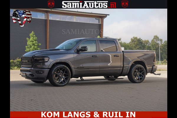 Dodge Ram LIMITED NIGHT 5.7 V8 402PK | HUD | 4PL WHEELS | LUCHTVERING |OPEN UILAAT KLEP | BOM VOL | GRANITE CRYSTAL | DC | CREW CAB | DUBBELE CABINE | 5 PERSOONS GRIJSKENTEKEN | EERSTE EIGENAAR | TOP STAAT 44000 KM |