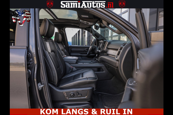 Dodge Ram LIMITED NIGHT 5.7 V8 402PK | HUD | 4PL WHEELS | LUCHTVERING |OPEN UILAAT KLEP | BOM VOL | GRANITE CRYSTAL | DC | CREW CAB | DUBBELE CABINE | 5 PERSOONS GRIJSKENTEKEN | EERSTE EIGENAAR | TOP STAAT 44000 KM |