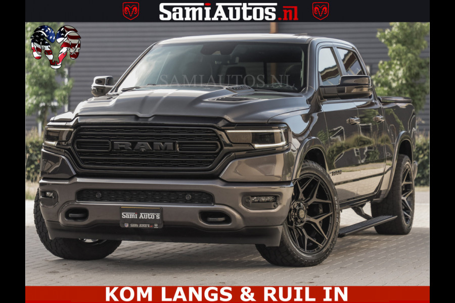 Dodge Ram LIMITED NIGHT 5.7 V8 402PK | HUD | 4PL WHEELS | LUCHTVERING |OPEN UILAAT KLEP | BOM VOL | GRANITE CRYSTAL | DC | CREW CAB | DUBBELE CABINE | 5 PERSOONS GRIJSKENTEKEN | EERSTE EIGENAAR | TOP STAAT 44000 KM |