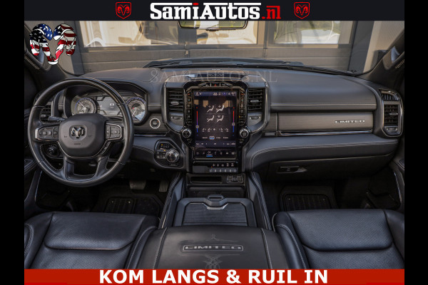 Dodge Ram LIMITED NIGHT 5.7 V8 402PK | HUD | 4PL WHEELS | LUCHTVERING |OPEN UILAAT KLEP | BOM VOL | GRANITE CRYSTAL | DC | CREW CAB | DUBBELE CABINE | 5 PERSOONS GRIJSKENTEKEN | EERSTE EIGENAAR | TOP STAAT 44000 KM |