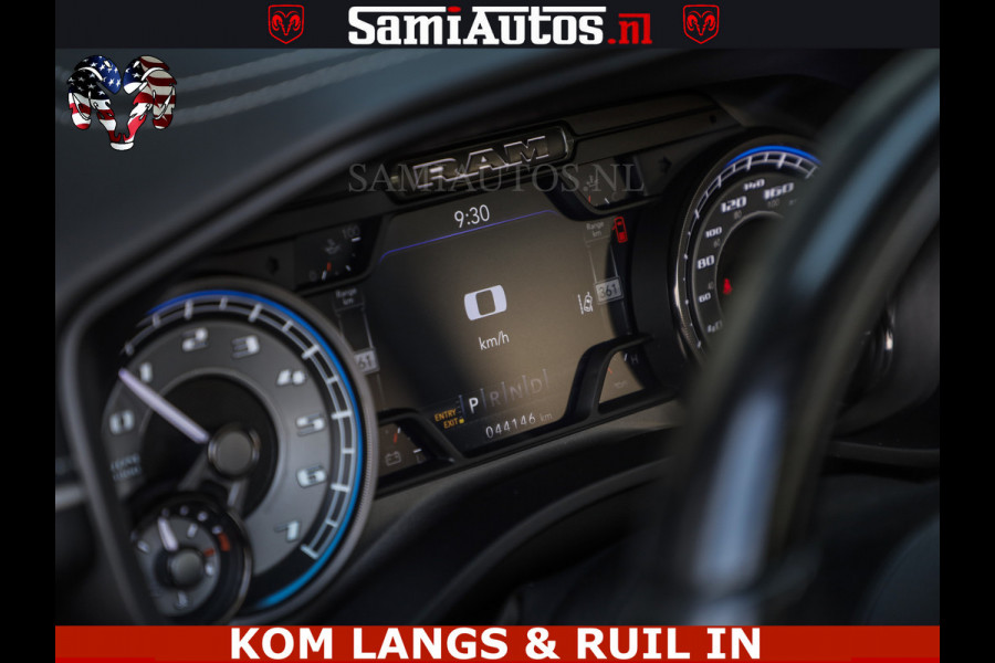 Dodge Ram LIMITED NIGHT 5.7 V8 402PK | HUD | 4PL WHEELS | LUCHTVERING |OPEN UILAAT KLEP | BOM VOL | GRANITE CRYSTAL | DC | CREW CAB | DUBBELE CABINE | 5 PERSOONS GRIJSKENTEKEN | EERSTE EIGENAAR | TOP STAAT 44000 KM |