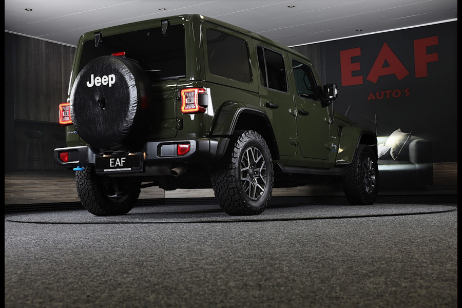 Jeep Wrangler UNLIMITED 4xe 380 Sahara / 360 Camera / Leder / Navi / Ecc / Elek Pakket / Led / Pdc / 18 Inch / TOPSTAAT
