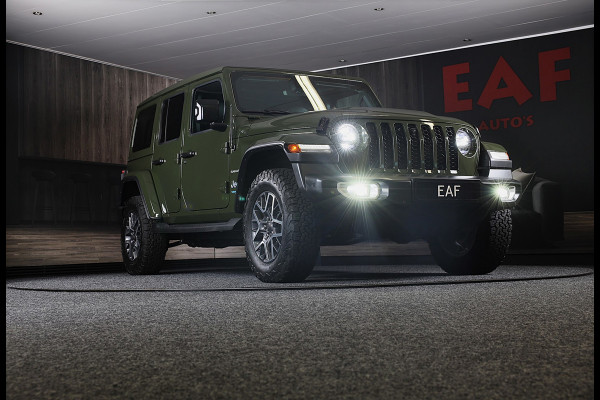 Jeep Wrangler UNLIMITED 4xe 380 Sahara / 360 Camera / Leder / Navi / Ecc / Elek Pakket / Led / Pdc / 18 Inch / TOPSTAAT