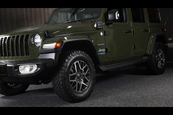 Jeep Wrangler UNLIMITED 4xe 380 Sahara / 360 Camera / Leder / Navi / Ecc / Elek Pakket / Led / Pdc / 18 Inch / TOPSTAAT