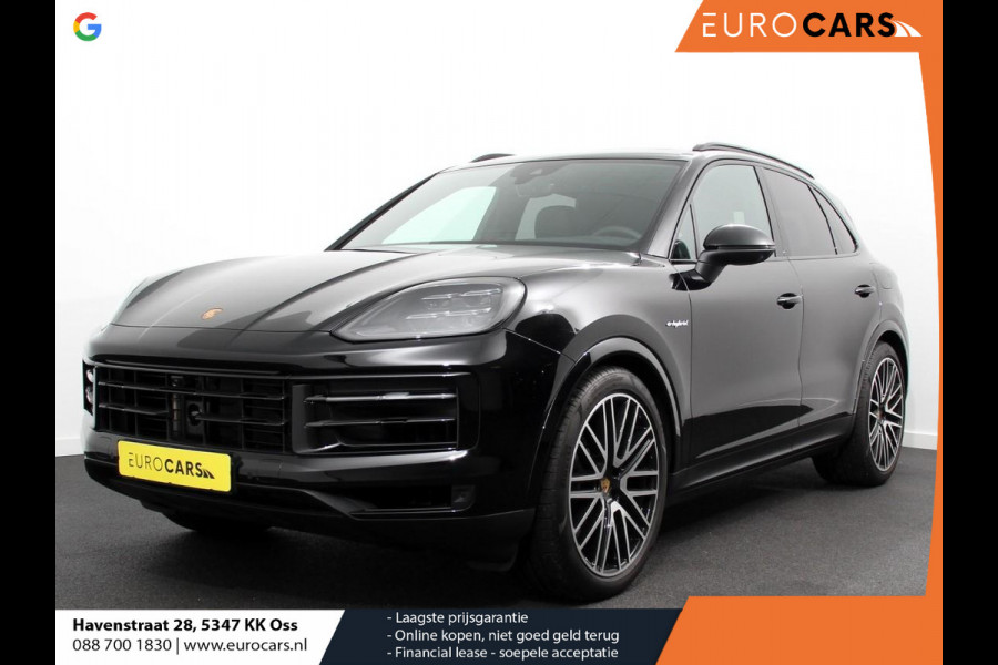 Porsche Cayenne 3.0 E-Hybrid Luchtvering Leder Panoramadak Camera Navigatie Elektrische comfortstoelen DAB+ Led Adaptieve cruise control Climate control Lichtmetalen velgen Apple Carplay/ Android Auto
