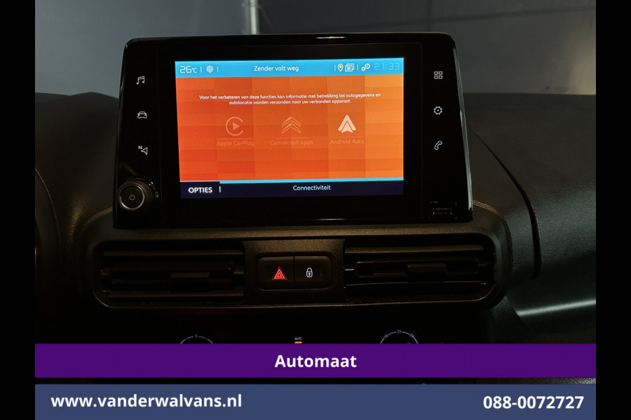 Citroën Berlingo 1.2 PureTech 130pk Automaat Benzine L1H1 Euro6 Airco | 3-Zits | Navigatie | Camera | Apple Carplay Android Auto, Cruisecontrol, Parkeersensoren