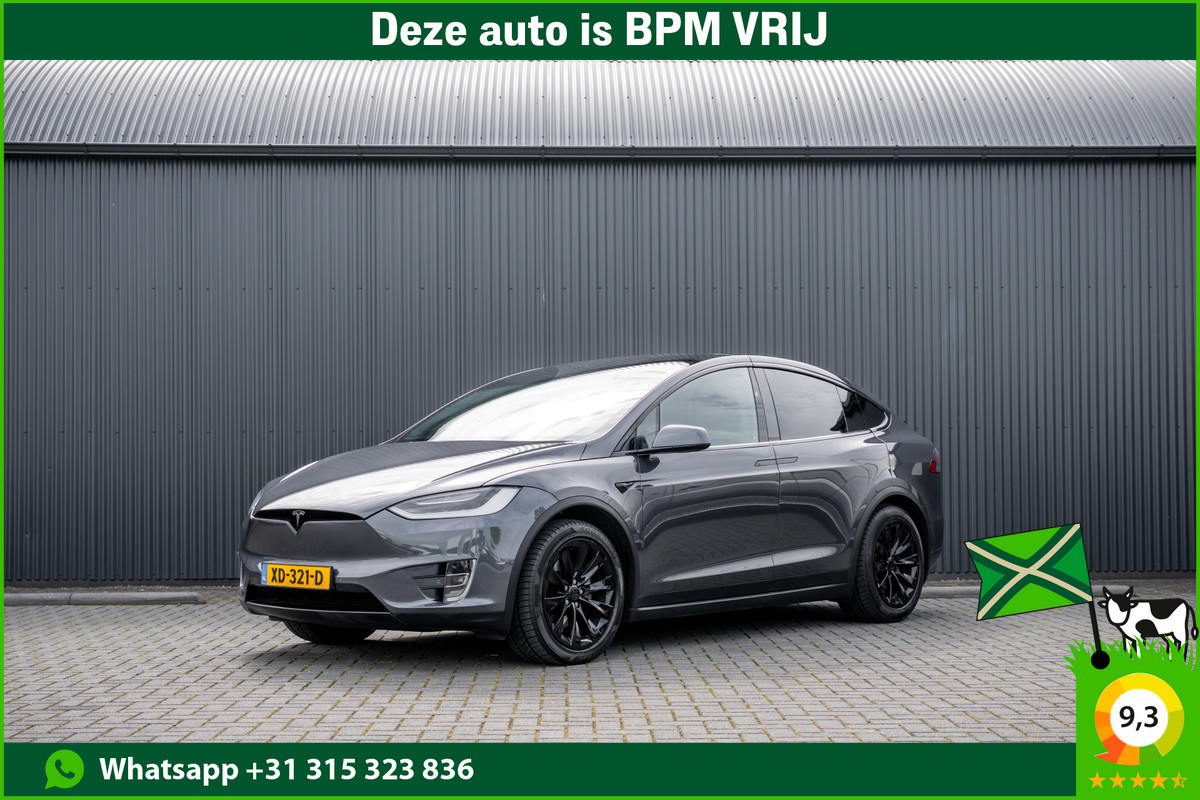 Tesla Model X 100D AWD | 525 PK | 7-Zits | Camera | PDC | Falcon Doors | Premium Connectivity