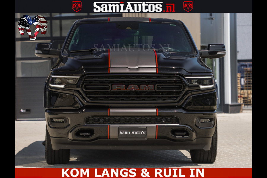 Dodge Ram LIMITED | TRAINHORN | | HUD | UITLAATKLEP | LUCHTVERING | STRIPING | PANODAK | BOM VOL | BLAUW VOORRUIT | 5.7 V8 HEMI 402PK | DC | DUBBELE CABINE | 5 PERSOONS | GRIJSKENTEKEN PICK UP | EERSTE EIGENAAR | OPEN UITLAAT KLEP & TRAIN HORN | | De specialist in Amerikaanse pick‑ups in Nederland en Europa.