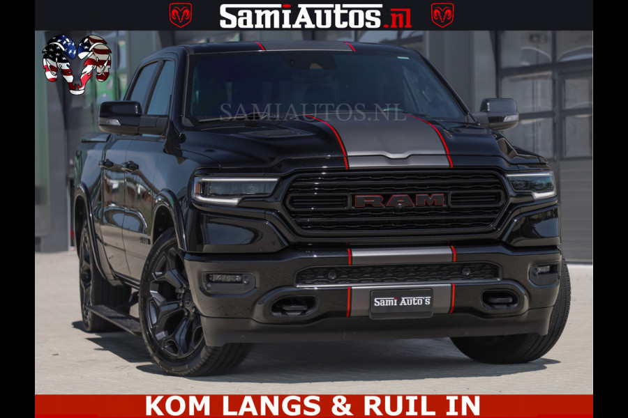 Dodge Ram LIMITED | TRAINHORN | | HUD | UITLAATKLEP | LUCHTVERING | STRIPING | PANODAK | BOM VOL | BLAUW VOORRUIT | 5.7 V8 HEMI 402PK | DC | DUBBELE CABINE | 5 PERSOONS | GRIJSKENTEKEN PICK UP | EERSTE EIGENAAR | OPEN UITLAAT KLEP & TRAIN HORN | | De specialist in Amerikaanse pick‑ups in Nederland en Europa.