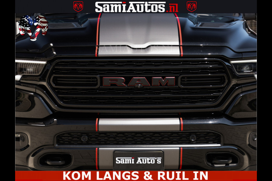 Dodge Ram LIMITED | TRAINHORN | | HUD | UITLAATKLEP | LUCHTVERING | STRIPING | PANODAK | BOM VOL | BLAUW VOORRUIT | 5.7 V8 HEMI 402PK | DC | DUBBELE CABINE | 5 PERSOONS | GRIJSKENTEKEN PICK UP | EERSTE EIGENAAR | OPEN UITLAAT KLEP & TRAIN HORN | | De specialist in Amerikaanse pick‑ups in Nederland en Europa.