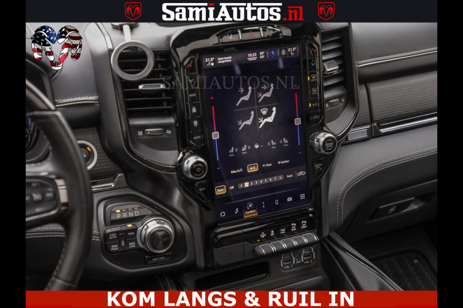 Dodge Ram LIMITED | TRAINHORN | | HUD | UITLAATKLEP | LUCHTVERING | STRIPING | PANODAK | BOM VOL | BLAUW VOORRUIT | 5.7 V8 HEMI 402PK | DC | DUBBELE CABINE | 5 PERSOONS | GRIJSKENTEKEN PICK UP | EERSTE EIGENAAR | OPEN UITLAAT KLEP & TRAIN HORN | | De specialist in Amerikaanse pick‑ups in Nederland en Europa.