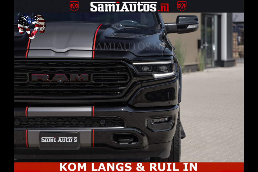 Dodge Ram LIMITED | TRAINHORN | | HUD | UITLAATKLEP | LUCHTVERING | STRIPING | PANODAK | BOM VOL | BLAUW VOORRUIT | 5.7 V8 HEMI 402PK | DC | DUBBELE CABINE | 5 PERSOONS | GRIJSKENTEKEN PICK UP | EERSTE EIGENAAR | OPEN UITLAAT KLEP & TRAIN HORN | | De specialist in Amerikaanse pick‑ups in Nederland en Europa.
