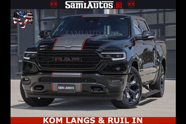 Dodge Ram LIMITED | TRAINHORN | | HUD | UITLAATKLEP | LUCHTVERING | STRIPING | PANODAK | BOM VOL | BLAUW VOORRUIT | 5.7 V8 HEMI 402PK | DC | DUBBELE CABINE | 5 PERSOONS | GRIJSKENTEKEN PICK UP | EERSTE EIGENAAR | OPEN UITLAAT KLEP & TRAIN HORN | | De specialist in Amerikaanse pick‑ups in Nederland en Europa.