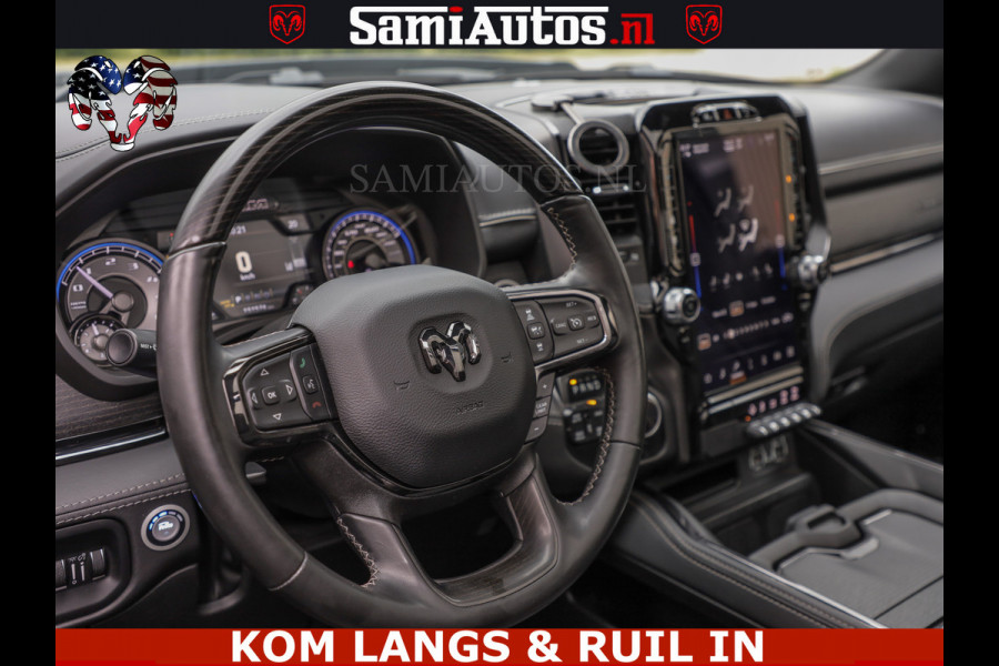 Dodge Ram LIMITED | TRAINHORN | | HUD | UITLAATKLEP | LUCHTVERING | STRIPING | PANODAK | BOM VOL | BLAUW VOORRUIT | 5.7 V8 HEMI 402PK | DC | DUBBELE CABINE | 5 PERSOONS | GRIJSKENTEKEN PICK UP | EERSTE EIGENAAR | OPEN UITLAAT KLEP & TRAIN HORN | | De specialist in Amerikaanse pick‑ups in Nederland en Europa.