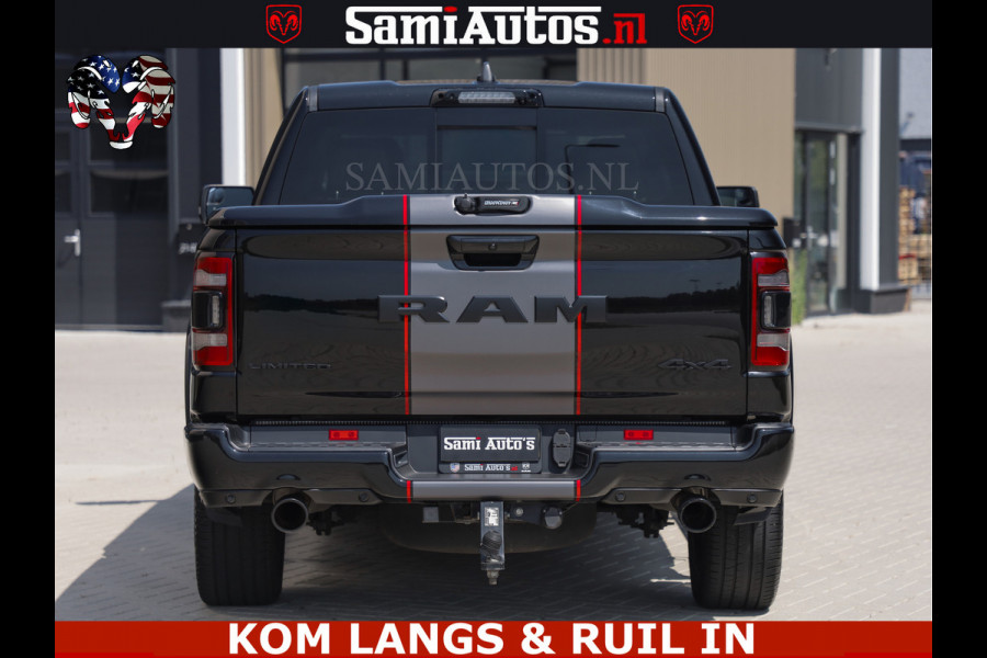 Dodge Ram LIMITED | TRAINHORN | | HUD | UITLAATKLEP | LUCHTVERING | STRIPING | PANODAK | BOM VOL | BLAUW VOORRUIT | 5.7 V8 HEMI 402PK | DC | DUBBELE CABINE | 5 PERSOONS | GRIJSKENTEKEN PICK UP | EERSTE EIGENAAR | OPEN UITLAAT KLEP & TRAIN HORN | | De specialist in Amerikaanse pick‑ups in Nederland en Europa.