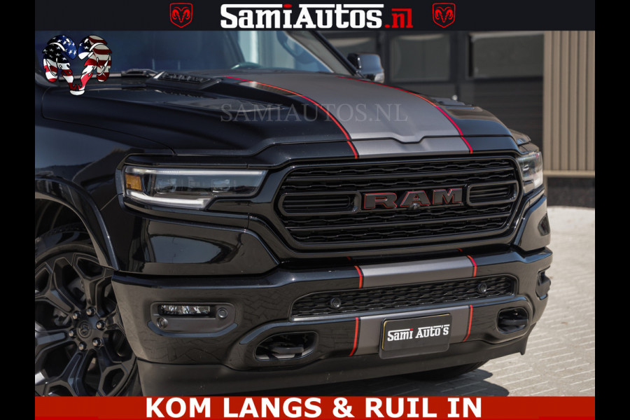 Dodge Ram LIMITED | TRAINHORN | | HUD | UITLAATKLEP | LUCHTVERING | STRIPING | PANODAK | BOM VOL | BLAUW VOORRUIT | 5.7 V8 HEMI 402PK | DC | DUBBELE CABINE | 5 PERSOONS | GRIJSKENTEKEN PICK UP | EERSTE EIGENAAR | OPEN UITLAAT KLEP & TRAIN HORN | | De specialist in Amerikaanse pick‑ups in Nederland en Europa.