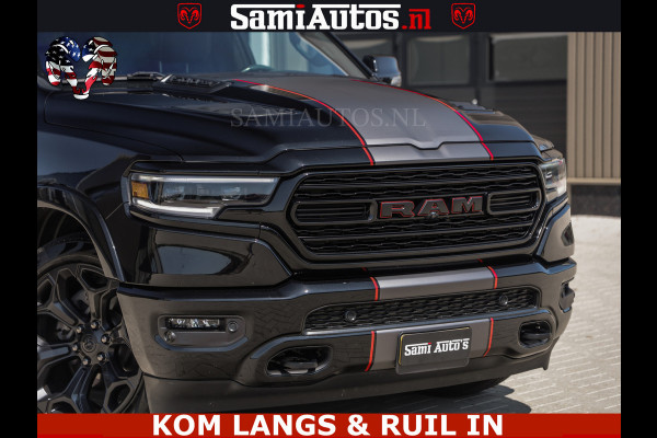 Dodge Ram LIMITED | TRAINHORN | | HUD | UITLAATKLEP | LUCHTVERING | STRIPING | PANODAK | BOM VOL | BLAUW VOORRUIT | 5.7 V8 HEMI 402PK | DC | DUBBELE CABINE | 5 PERSOONS | GRIJSKENTEKEN PICK UP | EERSTE EIGENAAR | OPEN UITLAAT KLEP & TRAIN HORN | | De specialist in Amerikaanse pick‑ups in Nederland en Europa.