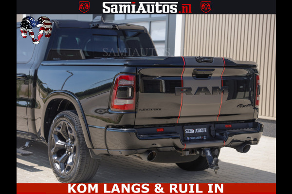 Dodge Ram LIMITED | TRAINHORN | | HUD | UITLAATKLEP | LUCHTVERING | STRIPING | PANODAK | BOM VOL | BLAUW VOORRUIT | 5.7 V8 HEMI 402PK | DC | DUBBELE CABINE | 5 PERSOONS | GRIJSKENTEKEN PICK UP | EERSTE EIGENAAR | OPEN UITLAAT KLEP & TRAIN HORN | | De specialist in Amerikaanse pick‑ups in Nederland en Europa.