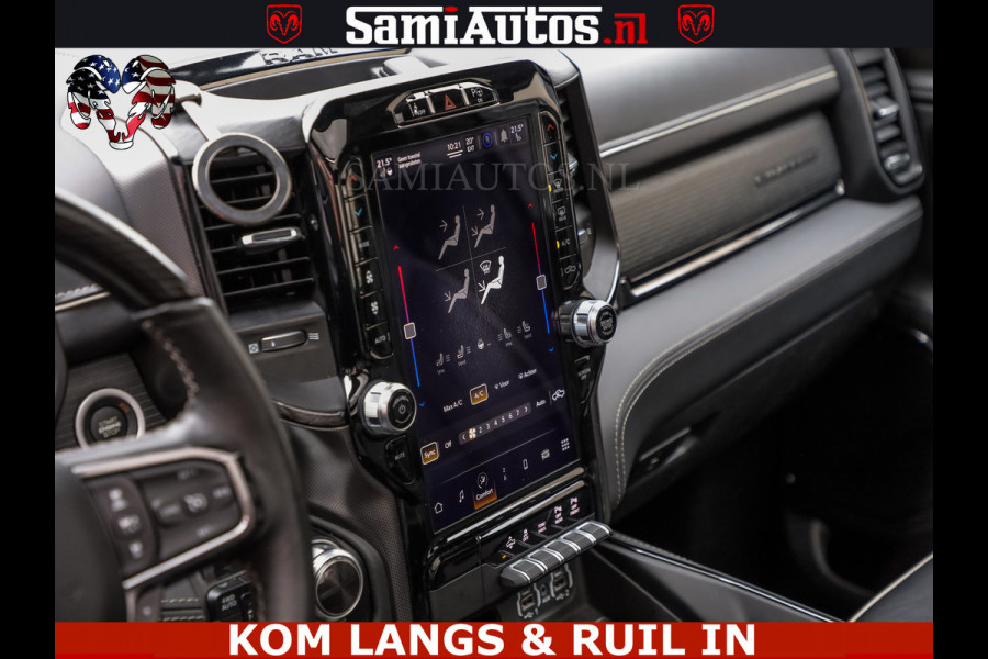 Dodge Ram LIMITED | TRAINHORN | | HUD | UITLAATKLEP | LUCHTVERING | STRIPING | PANODAK | BOM VOL | BLAUW VOORRUIT | 5.7 V8 HEMI 402PK | DC | DUBBELE CABINE | 5 PERSOONS | GRIJSKENTEKEN PICK UP | EERSTE EIGENAAR | OPEN UITLAAT KLEP & TRAIN HORN | | De specialist in Amerikaanse pick‑ups in Nederland en Europa.