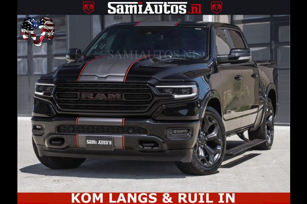 Dodge Ram LIMITED | TRAINHORN | | HUD | UITLAATKLEP | LUCHTVERING | STRIPING | PANODAK | BOM VOL | BLAUW VOORRUIT | 5.7 V8 HEMI 402PK | DC | DUBBELE CABINE | 5 PERSOONS | GRIJSKENTEKEN PICK UP | EERSTE EIGENAAR | OPEN UITLAAT KLEP & TRAIN HORN | | De specialist in Amerikaanse pick‑ups in Nederland en Europa.