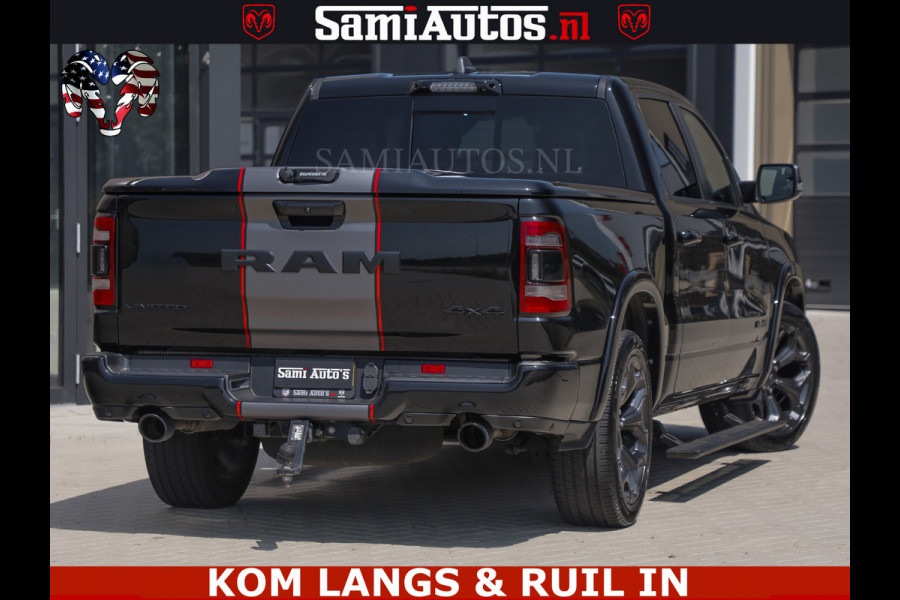 Dodge Ram LIMITED | TRAINHORN | | HUD | UITLAATKLEP | LUCHTVERING | STRIPING | PANODAK | BOM VOL | BLAUW VOORRUIT | 5.7 V8 HEMI 402PK | DC | DUBBELE CABINE | 5 PERSOONS | GRIJSKENTEKEN PICK UP | EERSTE EIGENAAR | OPEN UITLAAT KLEP & TRAIN HORN | | De specialist in Amerikaanse pick‑ups in Nederland en Europa.