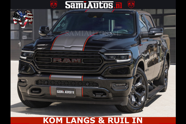 Dodge Ram LIMITED | TRAINHORN | | HUD | UITLAATKLEP | LUCHTVERING | STRIPING | PANODAK | BOM VOL | BLAUW VOORRUIT | 5.7 V8 HEMI 402PK | DC | DUBBELE CABINE | 5 PERSOONS | GRIJSKENTEKEN PICK UP | EERSTE EIGENAAR | OPEN UITLAAT KLEP & TRAIN HORN | | De specialist in Amerikaanse pick‑ups in Nederland en Europa.