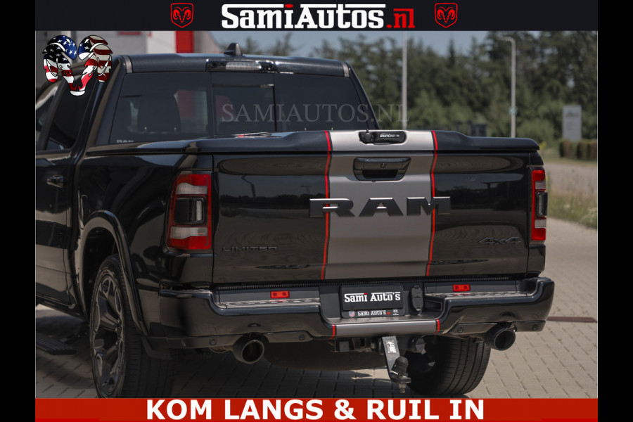 Dodge Ram LIMITED | TRAINHORN | | HUD | UITLAATKLEP | LUCHTVERING | STRIPING | PANODAK | BOM VOL | BLAUW VOORRUIT | 5.7 V8 HEMI 402PK | DC | DUBBELE CABINE | 5 PERSOONS | GRIJSKENTEKEN PICK UP | EERSTE EIGENAAR | OPEN UITLAAT KLEP & TRAIN HORN | | De specialist in Amerikaanse pick‑ups in Nederland en Europa.