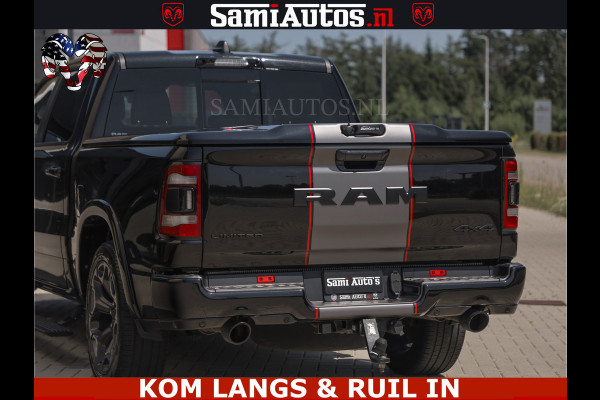 Dodge Ram LIMITED | TRAINHORN | | HUD | UITLAATKLEP | LUCHTVERING | STRIPING | PANODAK | BOM VOL | BLAUW VOORRUIT | 5.7 V8 HEMI 402PK | DC | DUBBELE CABINE | 5 PERSOONS | GRIJSKENTEKEN PICK UP | EERSTE EIGENAAR | OPEN UITLAAT KLEP & TRAIN HORN | | De specialist in Amerikaanse pick‑ups in Nederland en Europa.