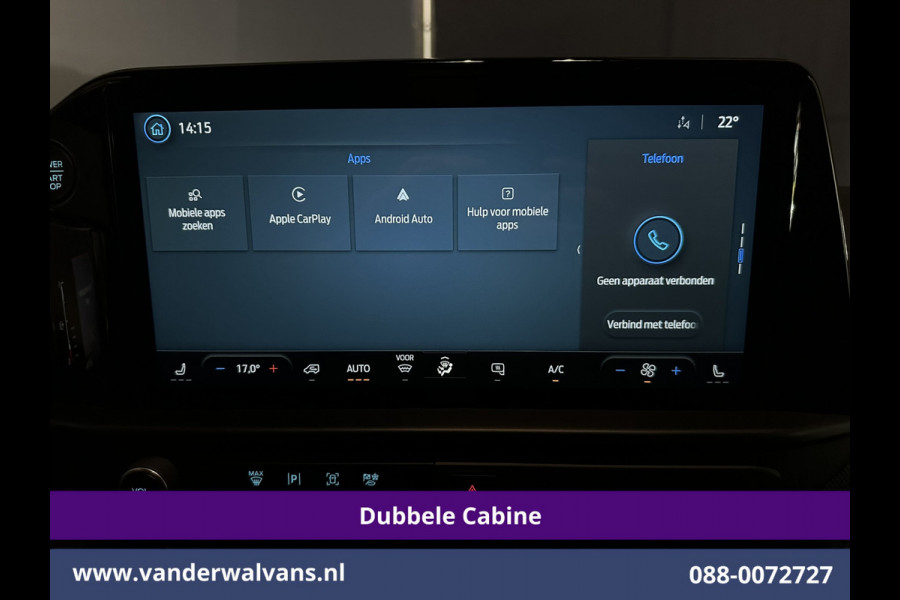 Ford Transit Custom 2.0 TDCI 136pk L1H1 Dubbele Cabine Fabrieksgarantie Euro6 Airco | 5-Zits | Camera | Navigatie | Parkeersensoren Cruisecontrol, Stoelverwarming, Applecarplay,  Android Auto, velgen, 2500kg trekvermogen