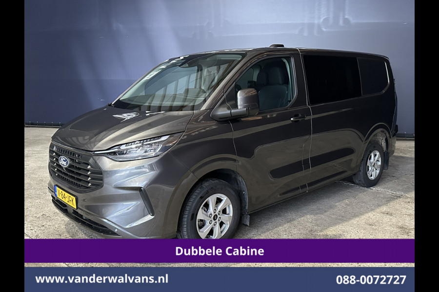 Ford Transit Custom 2.0 TDCI 136pk L1H1 Dubbele Cabine Fabrieksgarantie Euro6 Airco | 5-Zits | Camera | Navigatie | Parkeersensoren Cruisecontrol, Stoelverwarming, Applecarplay,  Android Auto, velgen, 2500kg trekvermogen
