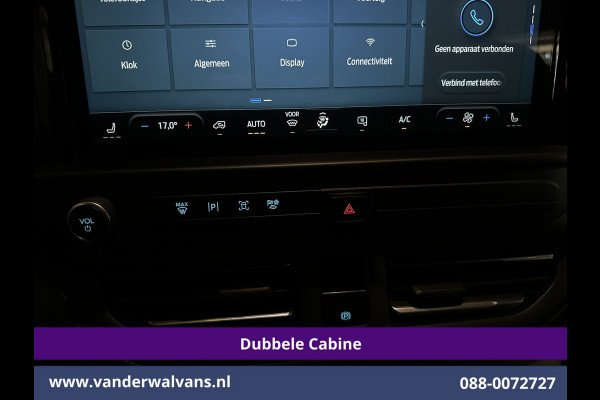 Ford Transit Custom 2.0 TDCI 136pk L1H1 Dubbele Cabine Fabrieksgarantie Euro6 Airco | 5-Zits | Camera | Navigatie | Parkeersensoren Cruisecontrol, Stoelverwarming, Applecarplay,  Android Auto, velgen, 2500kg trekvermogen