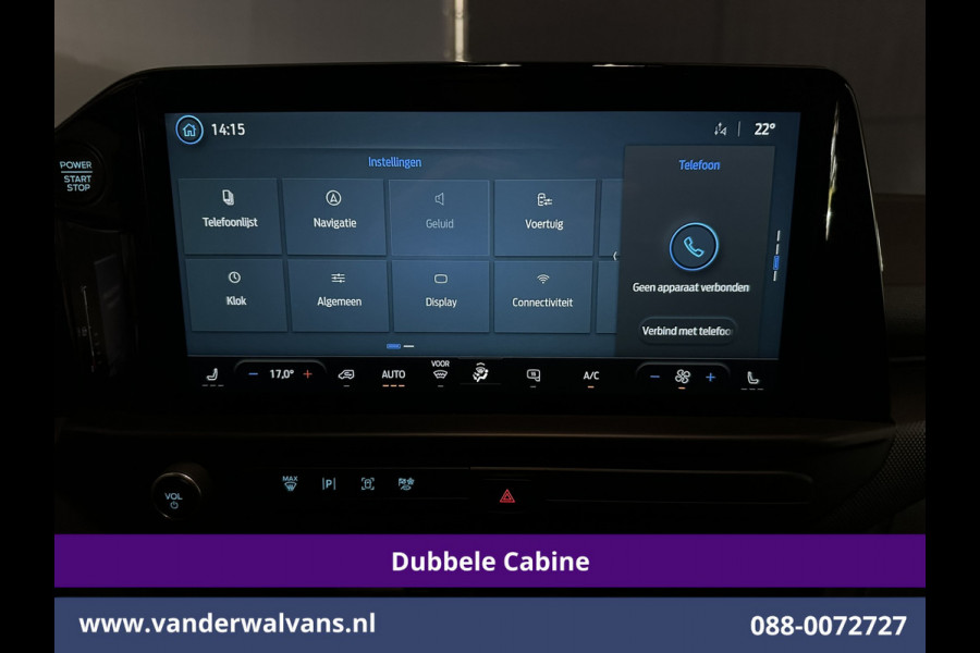 Ford Transit Custom 2.0 TDCI 136pk L1H1 Dubbele Cabine Fabrieksgarantie Euro6 Airco | 5-Zits | Camera | Navigatie | Parkeersensoren Cruisecontrol, Stoelverwarming, Applecarplay,  Android Auto, velgen, 2500kg trekvermogen