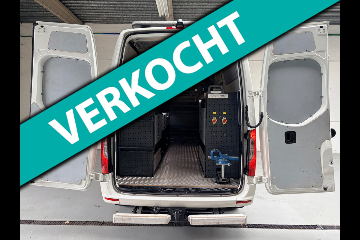 Mercedes-Benz Sprinter Servicewagen automaat 316 160PK 2.2 CDI euro6 L2H2 Trekhaak 3500KG! Kasten, Victron V230, RIJKLAARPRIJS!
