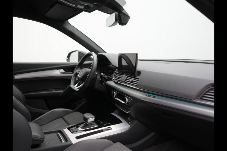 Audi Q5 50 TFSI e S Line PHEV 300pk Dealer O.H. | Matrix LED | 360 Camera | Bang & Olufsen Audio | Sfeerverlichting | Keyless | Elektrische Sportstoelen Verwarmd | Navigatie | DAB | Cruise Control | Plug In Hybrid |